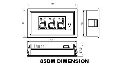 85DM1-60V Series DC Voltage Digital Panel Meter 