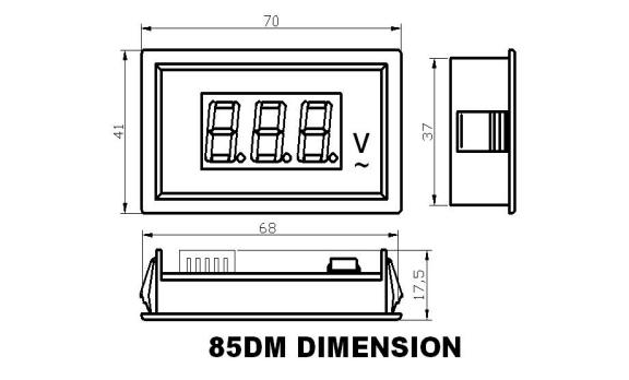 85DM-50V DC Digital Voltmeter
